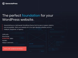 Screenshot sito: GeneratePress