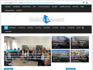 Screenshot sito: Umbriadomani.it
