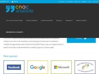 Screenshot sito: Centro Nazionale Anti Cyber-Bullismo