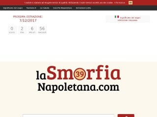 Screenshot sito: La Smorfia Napoletana