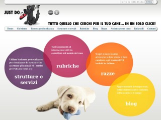 Screenshot sito: Justdog