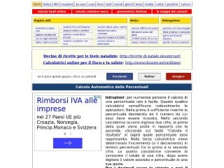 Screenshot sito: Calcolo Delle Percentuali