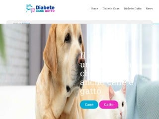 Screenshot sito: Diabete Cane e Gatto