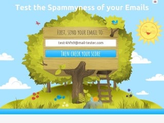 Screenshot sito: Mail-tester.com