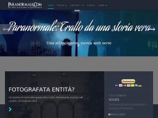 Screenshot sito: Paranormale.Com