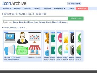 Screenshot sito: Icon Archive
