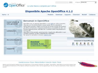 Screenshot sito: OpenOffice.org