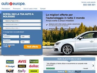 Screenshot sito: Auto Europe