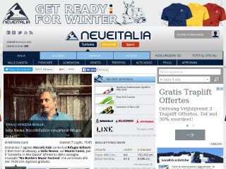Screenshot sito: NeveItalia.it