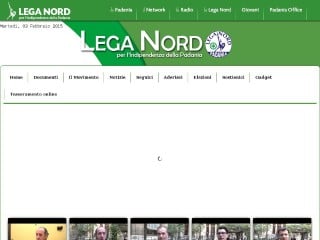 Screenshot sito: Lega Nord