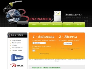 Screenshot sito: Benzinamica.it