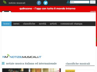 Screenshot sito: Notiziemusicali.it