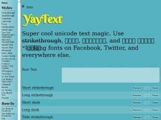 Screenshot sito: YayText