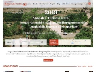 Screenshot sito: Borghi Autentici D'Italia