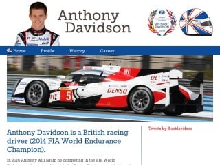 Screenshot sito: Anthony Davidson