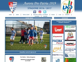 Screenshot sito: Pro Patria Aurora