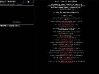 Screenshot sito: Pink Floyd Channel