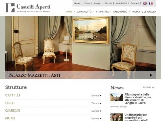 Screenshot sito: Castelli Aperti