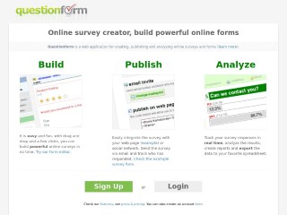 Screenshot sito: Questionform