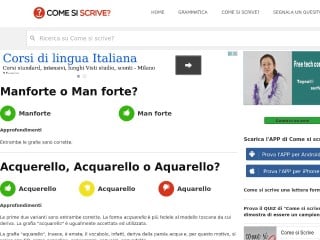 Screenshot sito: Comesiscrive.it