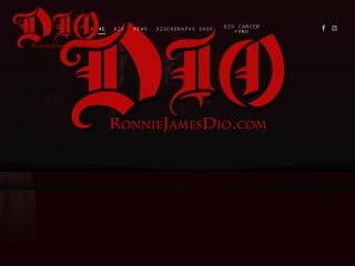 Screenshot sito: Ronnie James Dio