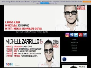 Screenshot sito: Michele Zarrillo