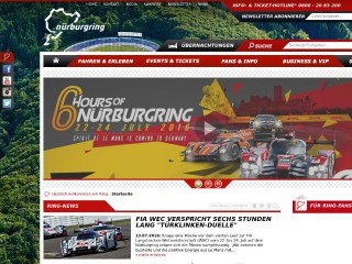 Screenshot sito: Nuerburgring
