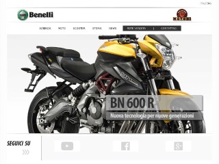 Screenshot sito: Benelli