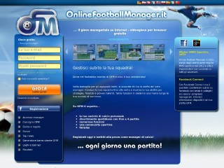 Screenshot sito: Online Football Manager