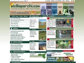 Screenshot sito: SiciliaParchi.com
