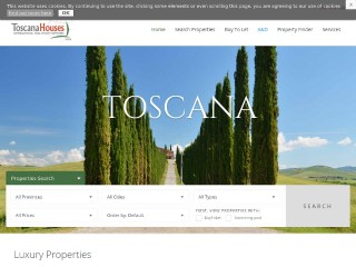 Screenshot sito: Toscana Houses