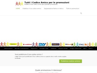 Screenshot sito: Mio Codice Amico