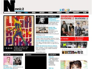 Screenshot sito: Newsic.it