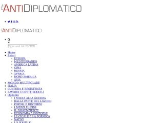Screenshot sito: Lantidiplomatico.it