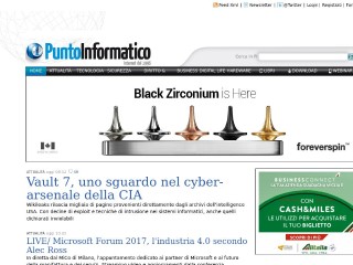 Screenshot sito: Punto Informatico 