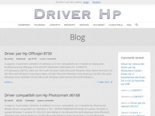 Screenshot sito: Driver HP