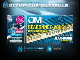 Screenshot sito: Olympique Marsiglia