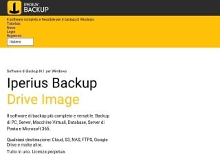 Screenshot sito: Iperius Backup Free