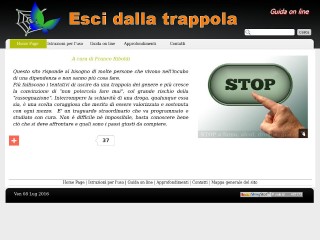 Screenshot sito: Escidallatrappola.it