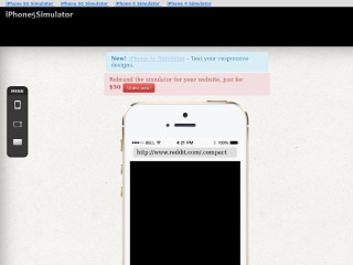 Screenshot sito: IPhone5 Simulator