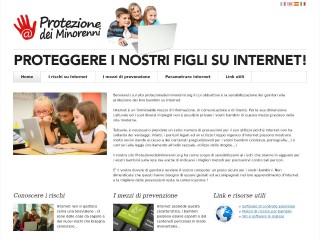 Screenshot sito: Protezione dei minorenni.org