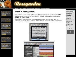 Screenshot sito: Rosegarden