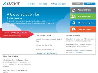Screenshot sito: Adrive.com