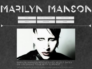 Screenshot sito: Marilyn Manson