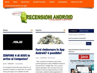 Screenshot sito: Androidrecensioni.com