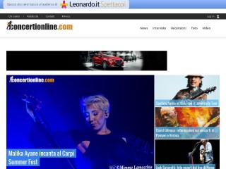 Screenshot sito: Concertionline.com