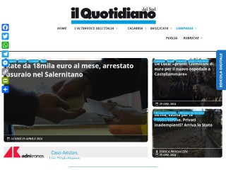 Screenshot sito: Quoditiano del Sud Campania