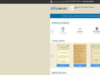 Screenshot sito: Open Library