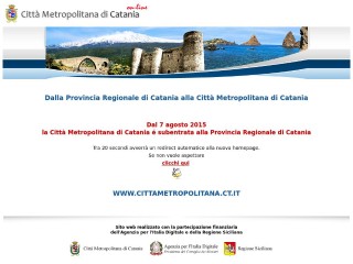 Screenshot sito: Provincia di Catania