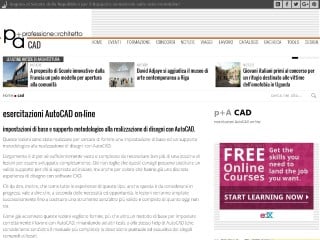 Screenshot sito: Esercitazioni AutoCAD online 